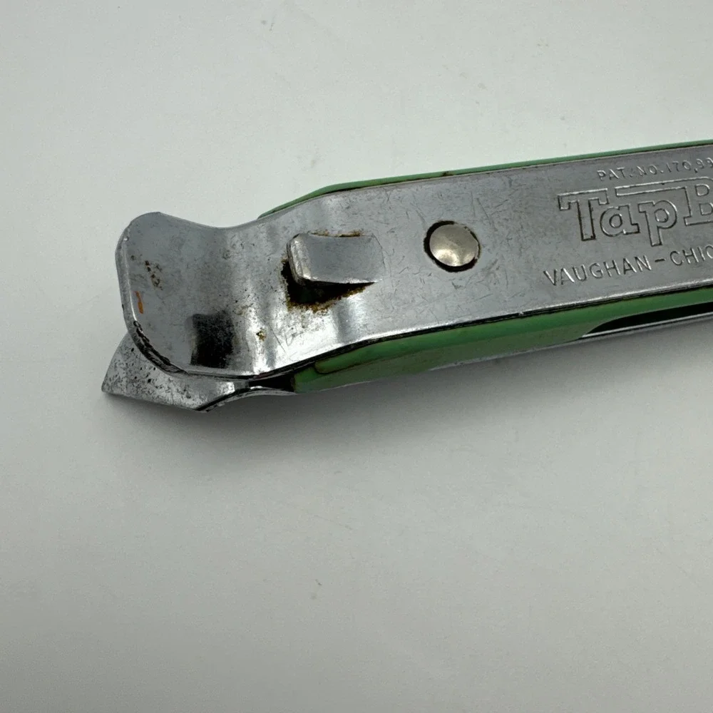 Vintage 5-in-one Vaughan TapBoy Bottle‎ Can Opener Corkscrew Green